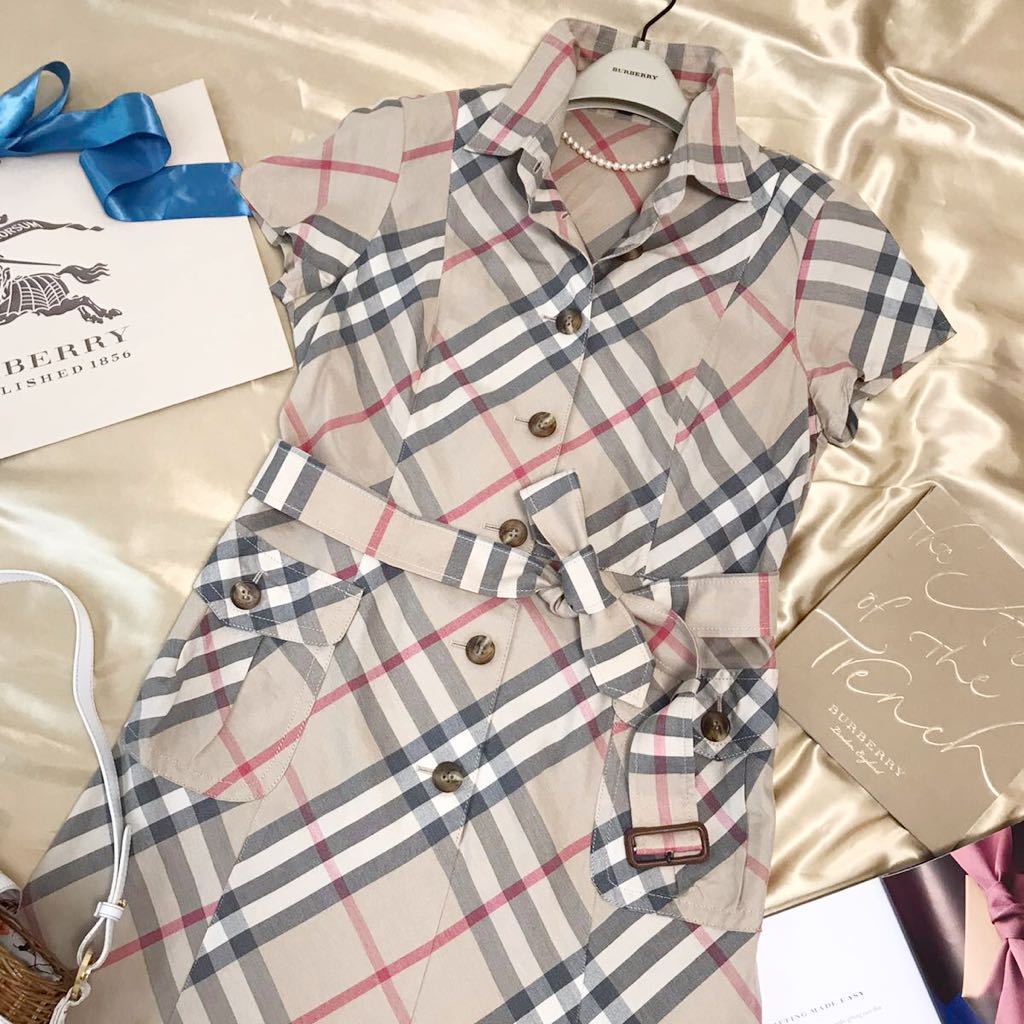 バーバリー 大きいサイズ 46 15号 Xl 3l 大人の春夏スタイル ノバチェックベルテッドロングシャツワンピース Burberry 日本製 ワンピース ロング 売買されたオークション情報 Yahooの商品情報をアーカイブ公開 オークファン Aucfan Com