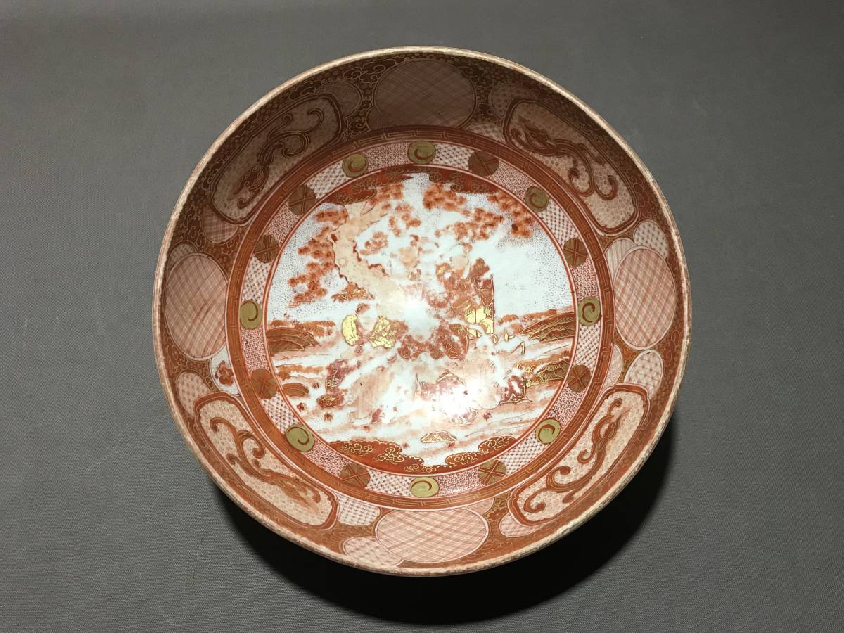Yahoo!オークション 九谷焼 - 鉢 赤絵 0 -「(明治)」(鉢) 「九谷焼+