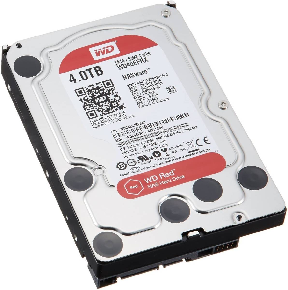 Western Digital WD - 4TB WD40EFRX Hard Red SATA NAS Drive HDD RED