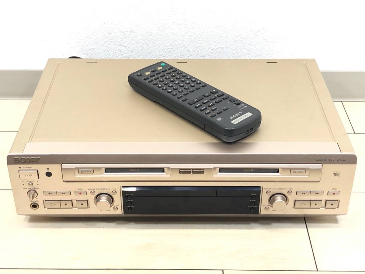 5⁄198 ジャンク品SONY⁄ソニー ダブルMDデッキ MDS-W1