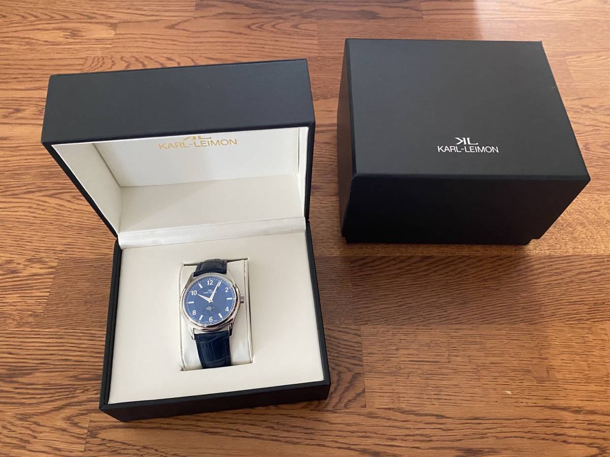 アナログ　手巻き時計 カルレイモン KARL LEIMON ムーンフェイズ moonphase (クラシック