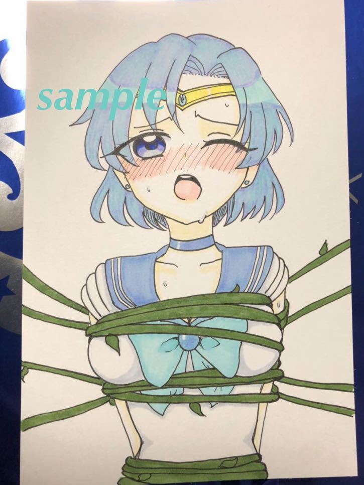 セーラーマーキュリー 水野亜美 手描きイラスト 同人 触手 手描きイラスト 売買されたオークション情報 Yahooの商品情報をアーカイブ公開 オークファン Aucfan Com