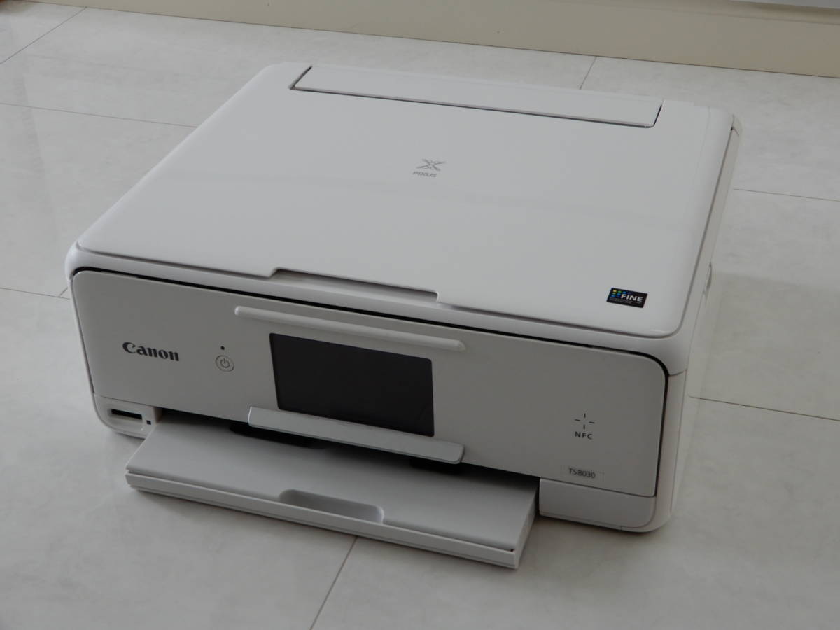 正常動作品 Canon PIXUS 複合機 TS8030 白 スペアインクXLタイプ