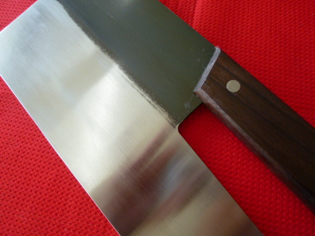 ☆未使用新品□てんぐ印麺切・そば切包丁300mm□全鋼