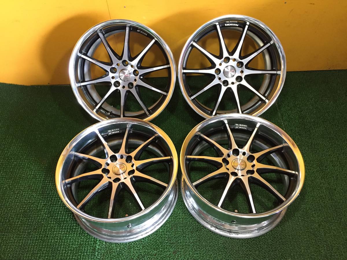 №916　WORK/ワーク　XSA　18ｘ8.0JJ 2本/18ｘ9.0JJ 2本　PCD114.3　5穴　4本セット　売切り！　100kg_1