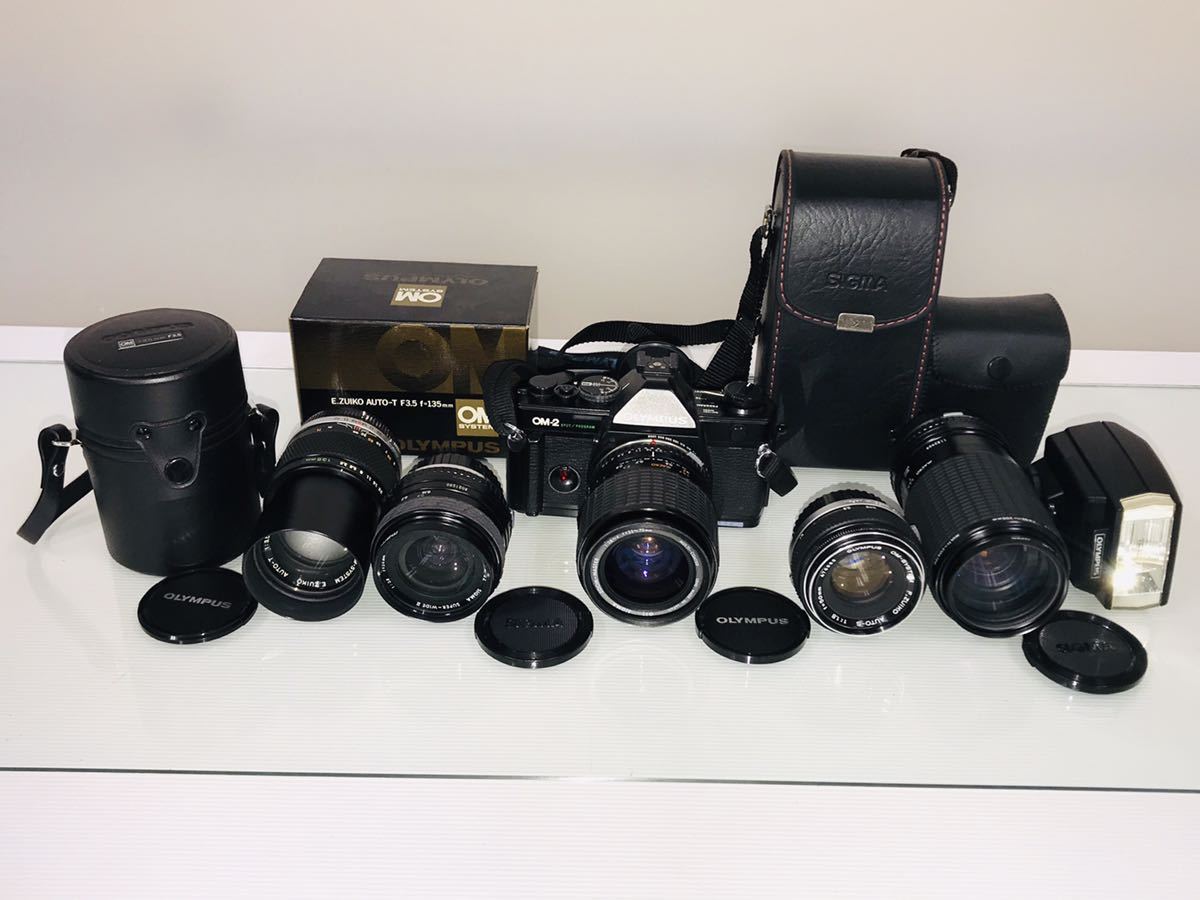 ★OLYMPUS オリンパス OM-2 + レンズ5種 + ストロボ