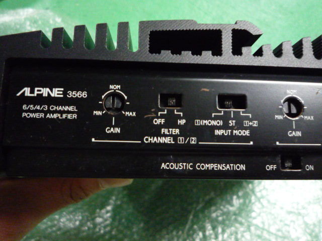 アルパイン 3566 パワーアンプ ALPINE - メルカリ 部品交換済み(アンプ 