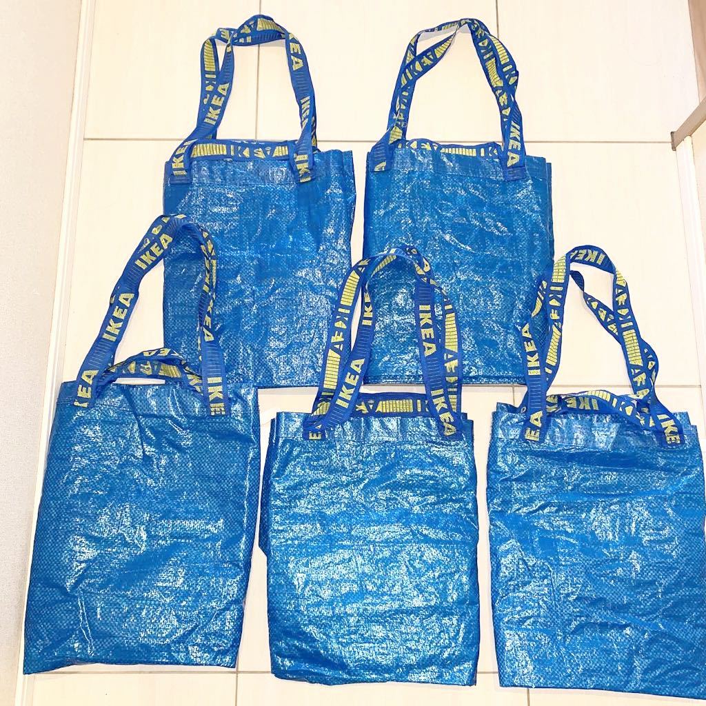 お得 Ikea エコバッグ まとめて 5個セット ショッピングバッグ トートバッグ バッグ Lサイズ 大 ロゴ入り イケア まとめ売り エコバッグ 売買されたオークション情報 Yahooの商品情報をアーカイブ公開 オークファン Aucfan Com