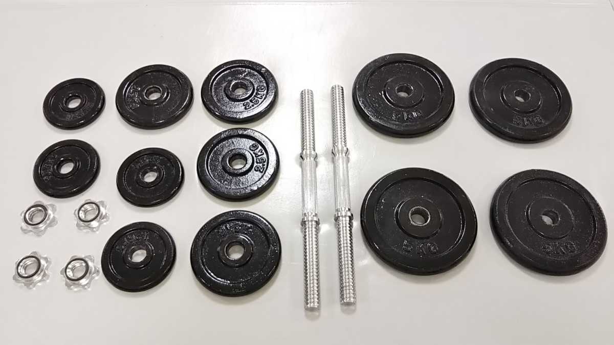 お買い得，高品質 ダンベルセット 20キロ&times;2 計40キロ ロングシャフト(バーベル、ダンベル)｜売買されたオークション情報、yahooの商品情報をアーカイブ公開 - オークファン バーベル、ダンベル
