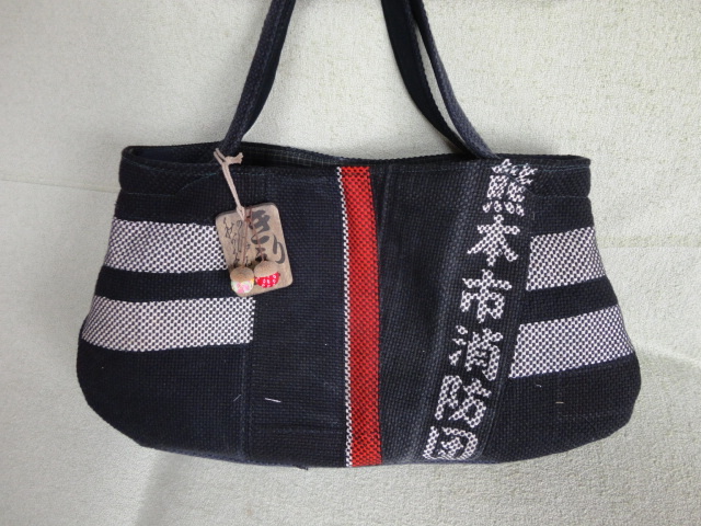 chibisix 古布刺し子消防半纏のタックバッグ | 消防着半纏ショルダー