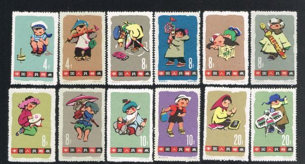 中国切手 特54 未使用 子どもシリーズ 12種完 1963年 Yahoo