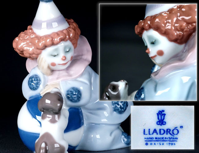 ★　LLADRO リヤドロ ピエロの手品 人形 フィギュリン 共箱 ・美品 ☆ LLADRO リヤドロ ピエロの手品 人形 フィギュリン 共箱 ・美品