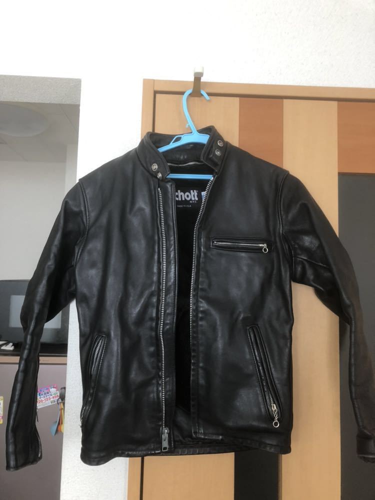  Schott ライダースレザージャケット(ライダースジャケット)｜売買されたオークション情報、yahooの商品情報をアーカイブ公開 - オークファン 男性用