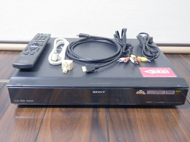 SONY DVDレコーダー RDZ-D900A 本体 リモコン付 SONY RDZ-D900A W録、400GB、DVD、リモコン、HDMIケーブル付