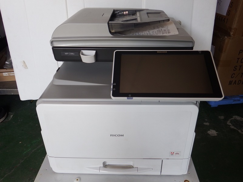 プリンター・複合機 SUMI ☆印字37521枚!/ Ricohリコー MP C306Z SPF A4カラー複合機（コピー