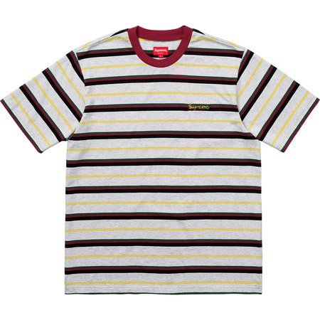  18SS Supreme Heather Stripe Top Sサイズ ゴンズ ロゴ 刺繍 ヘザー ストライプ トップ カットソー Tシャツ Burgundy Mark Gonzales(Sサイズ以下)｜売買されたオークション情報、yahooの商品情報をアーカイブ公 男性用