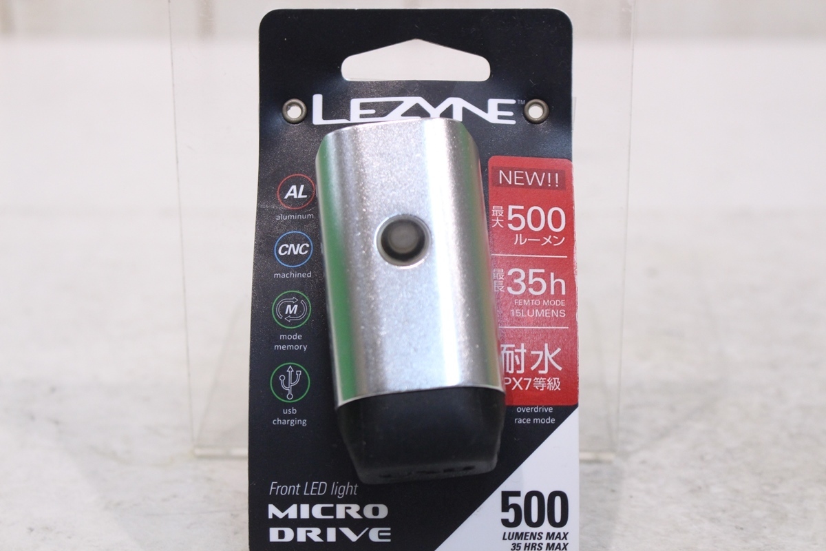  LEZYNE レザイン MICRO DRIVE 500 USB充電式 フロントライト(白色燈)｜売買されたオークション情報、yahooの商品情報をアーカイブ公開 - オークファン 白色燈