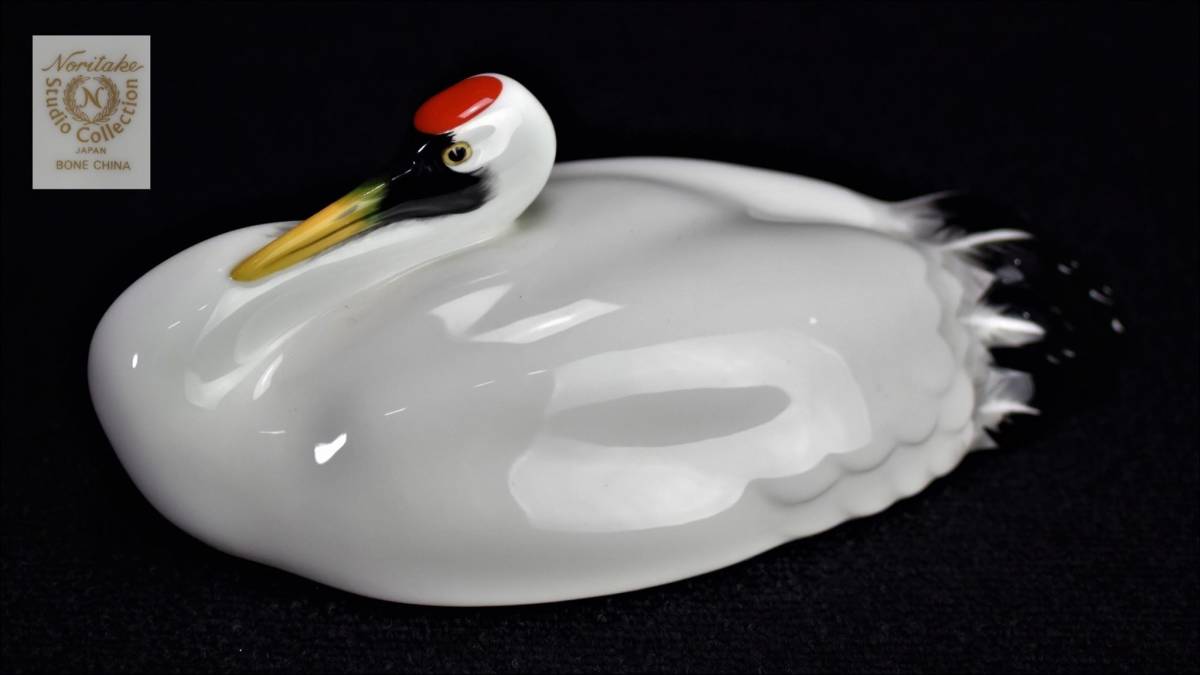 mae Noritake ノリタケ 鶴 置物 陶器 フィギュリン ボーンチャイナ