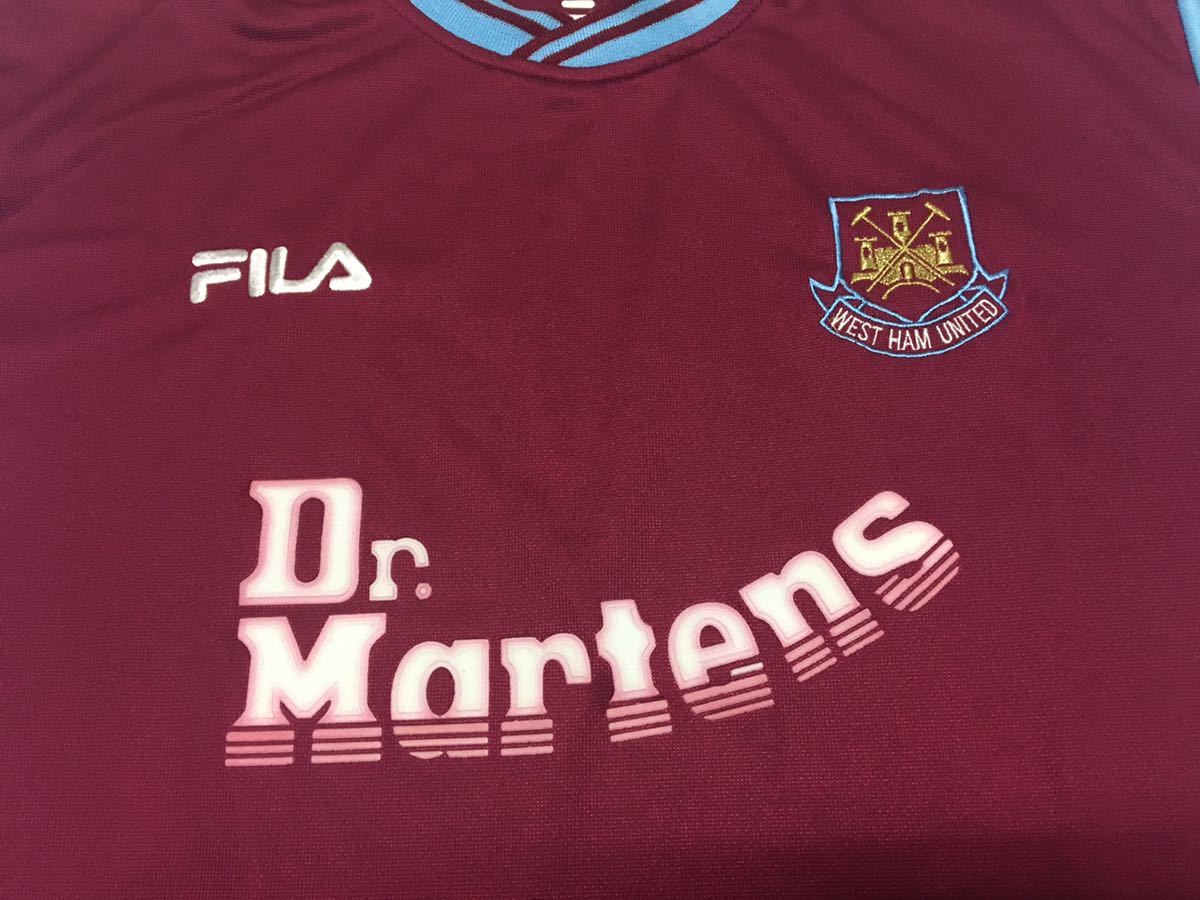1999–2001 ドクターマーチン ホーム ウェスト・ハム Dr. Martensモデル-KICKO – KICKO JAPAN ユニフォーム ウェストハム サッカーシャツ ウエストハム 99-01 West Dr