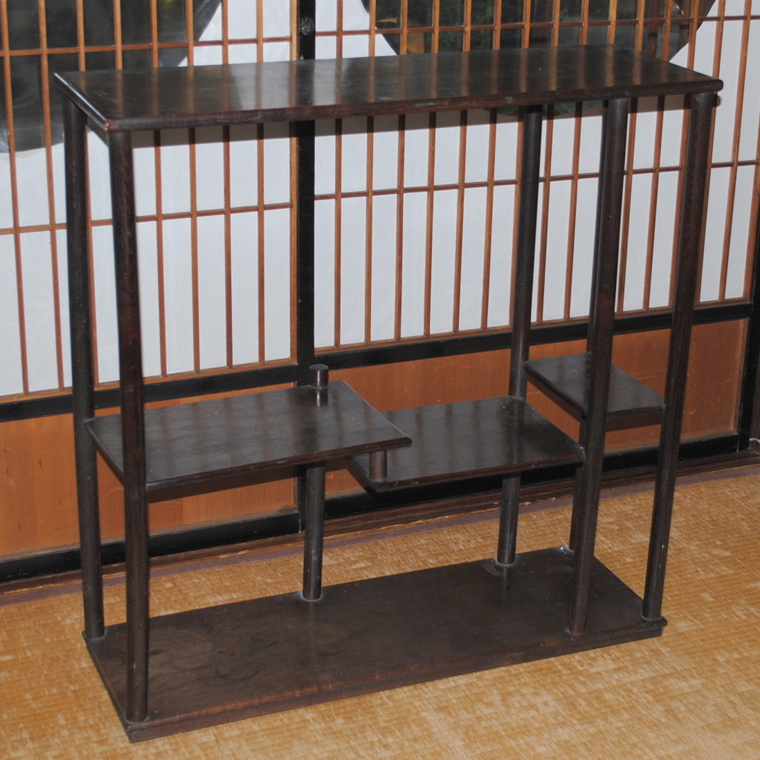 重厚感あるアンティーク違い棚 飾り棚 茶箪笥 【売切り屋】違い棚 大正 