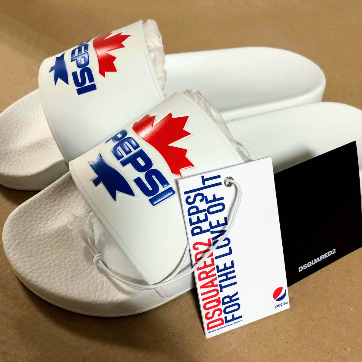 新品 DSQUARED2 × PEPSI SS 2020 Slides 27cm EU42 ディースクエアード 