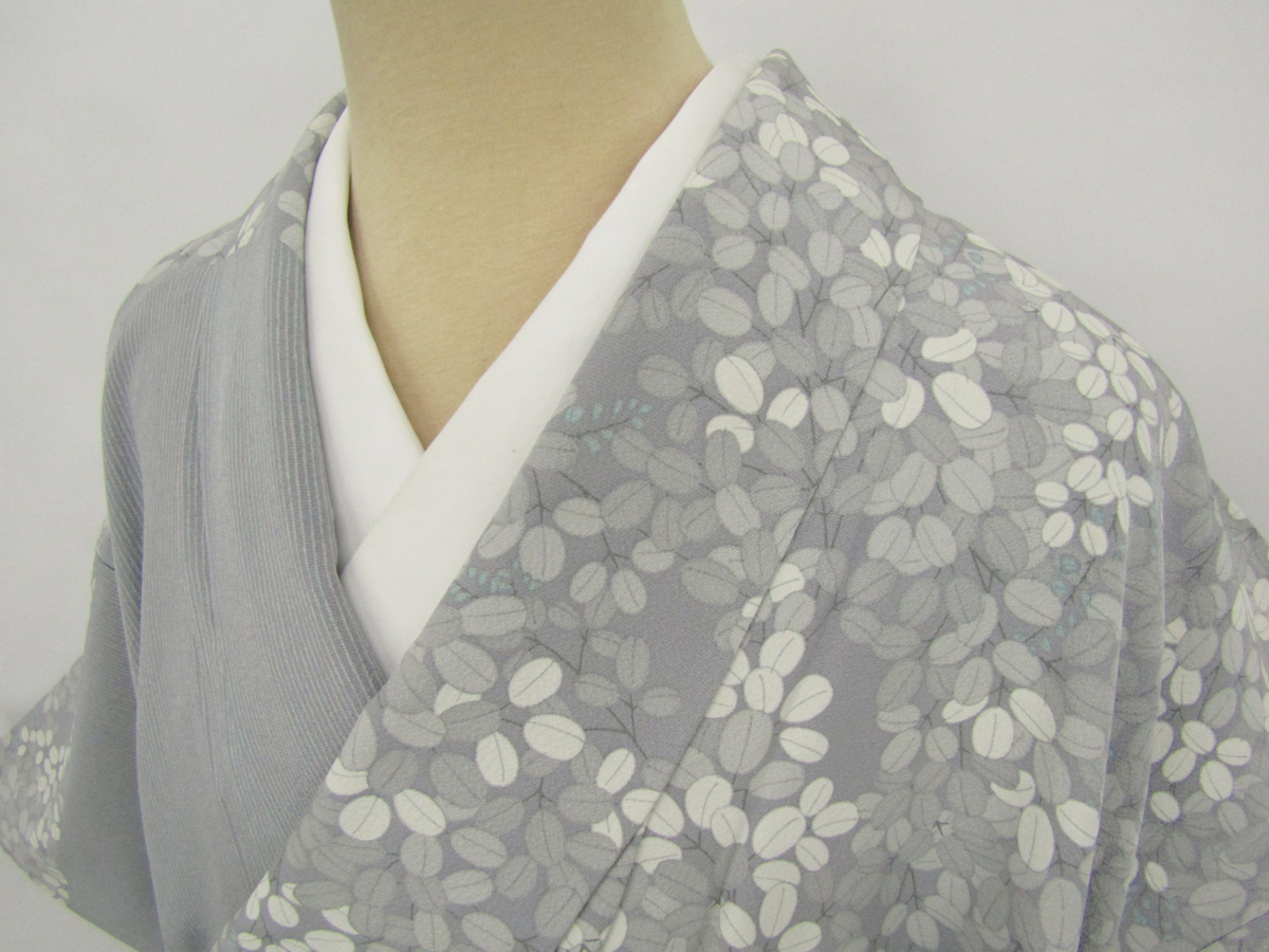 萩に鯉の図文錦紗単衣訪問着 154,000円(税込)着物24-05-36ご売約 訪問 