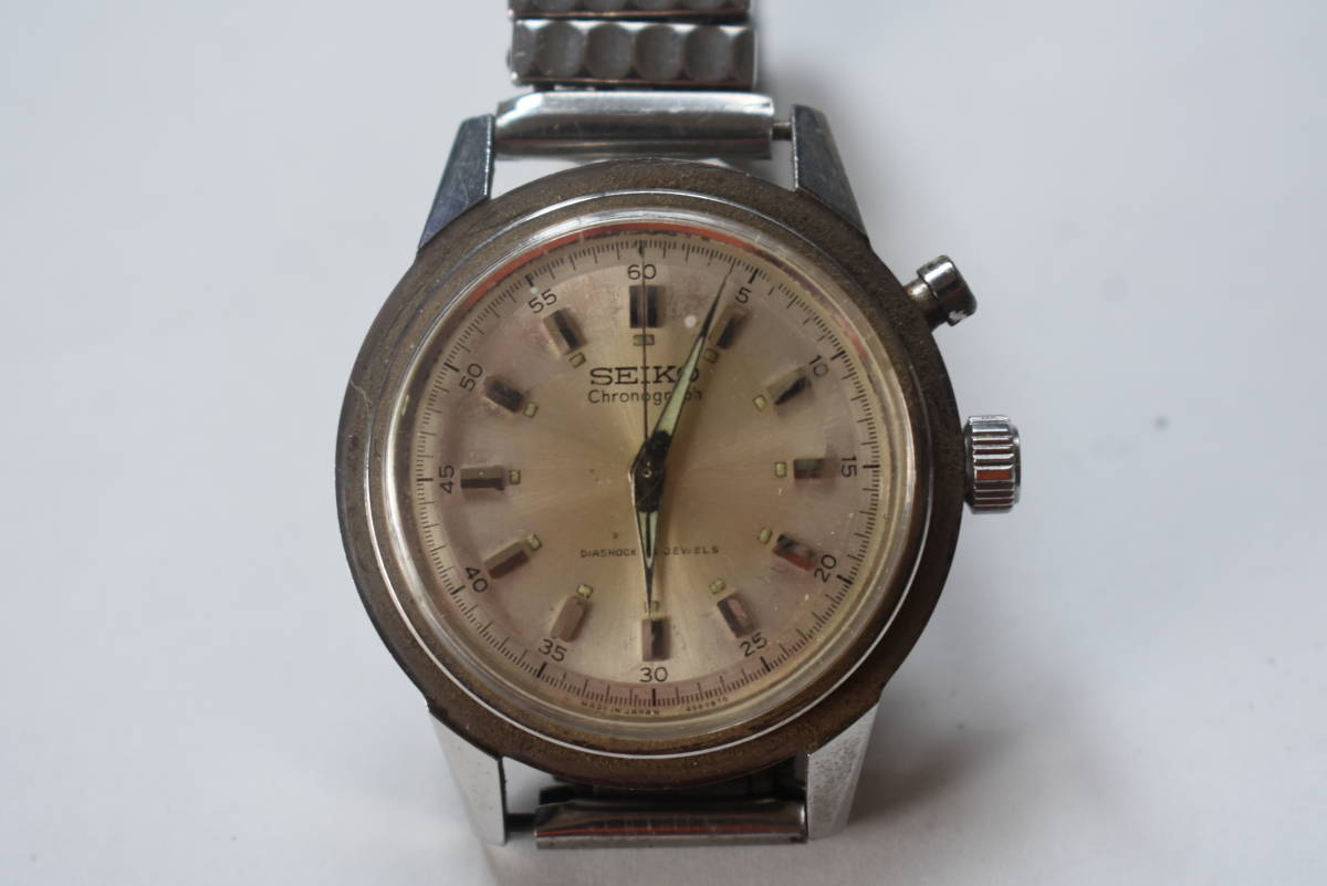 うぶ品 SEIKO CHRONOGRAPH DIASHOCK 21 JEWELS セイコー クロノグラフ 