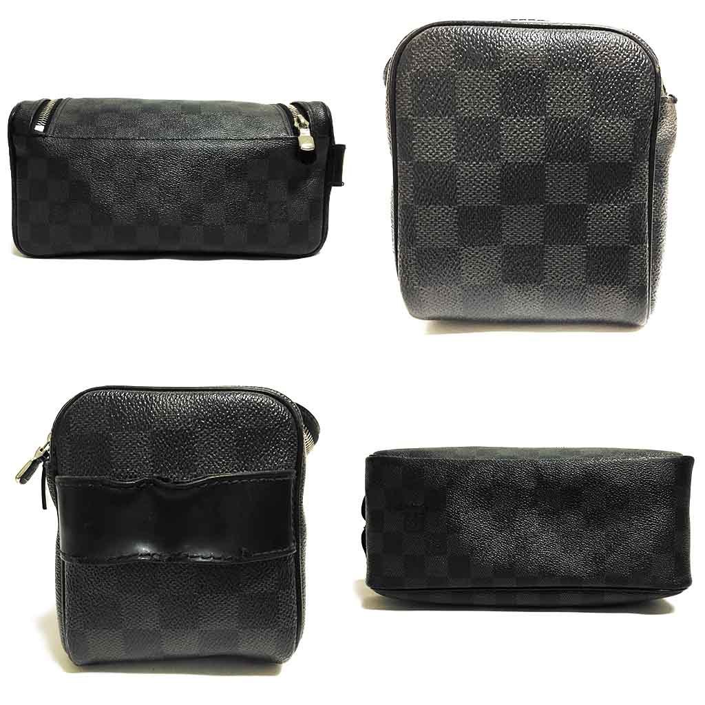 ルイヴィトン LV セカンドバッグ ポーチ ダミエ グラフィット トワレ 