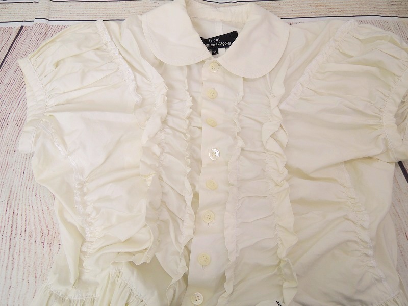 063 tricot COMME des GARCONS トリココムデギャルソン 半袖丸襟フリル  