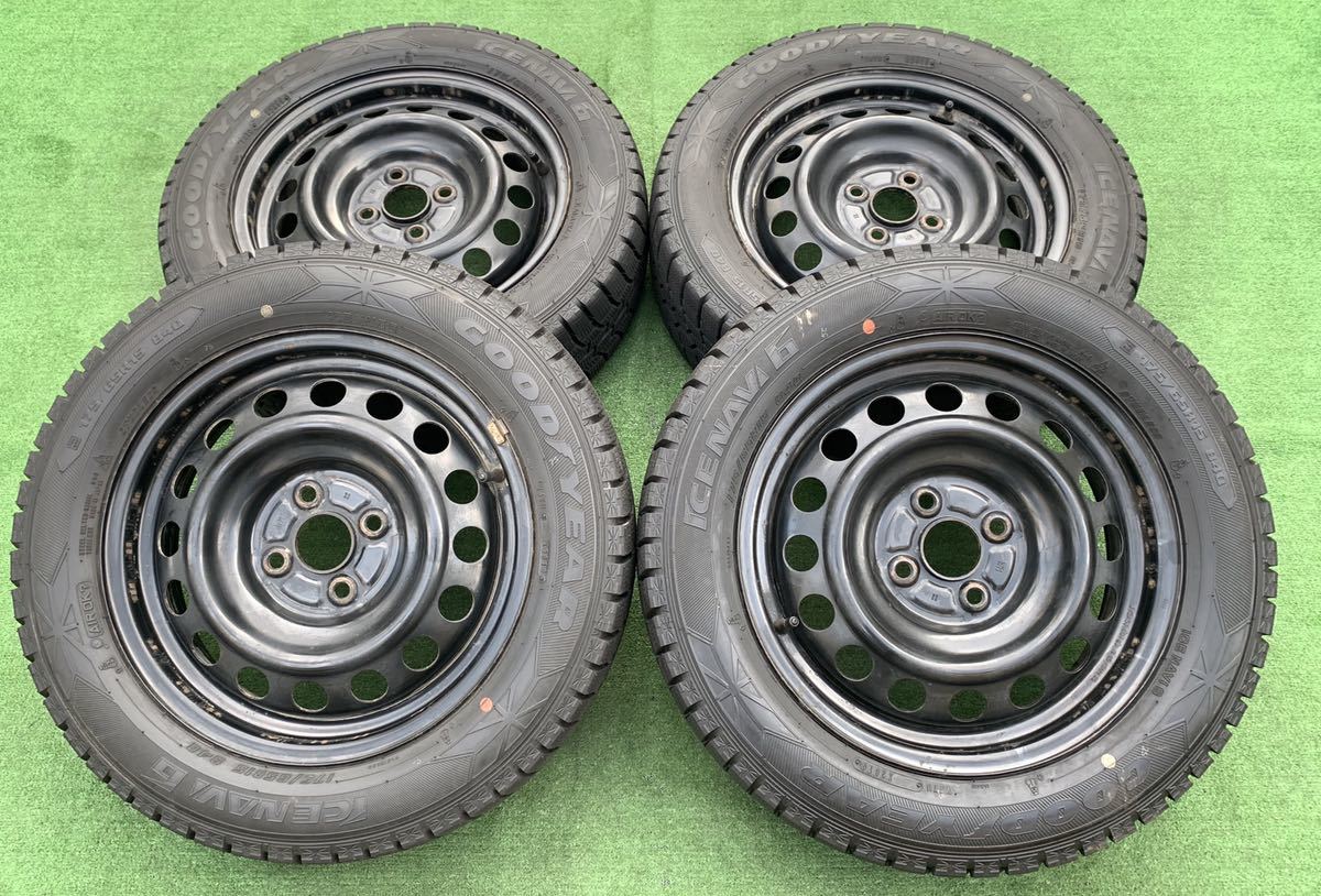 人気，豊富な トヨタ アクア 純正 15インチ スチールホイール&175/65R15 GOOD YEAR スタッドレスタイヤ4本セット bB ポルテ シエンタ スペイド 等にも(スタッドレスタイヤ)｜売買されたオークション情報、yahoo 4穴