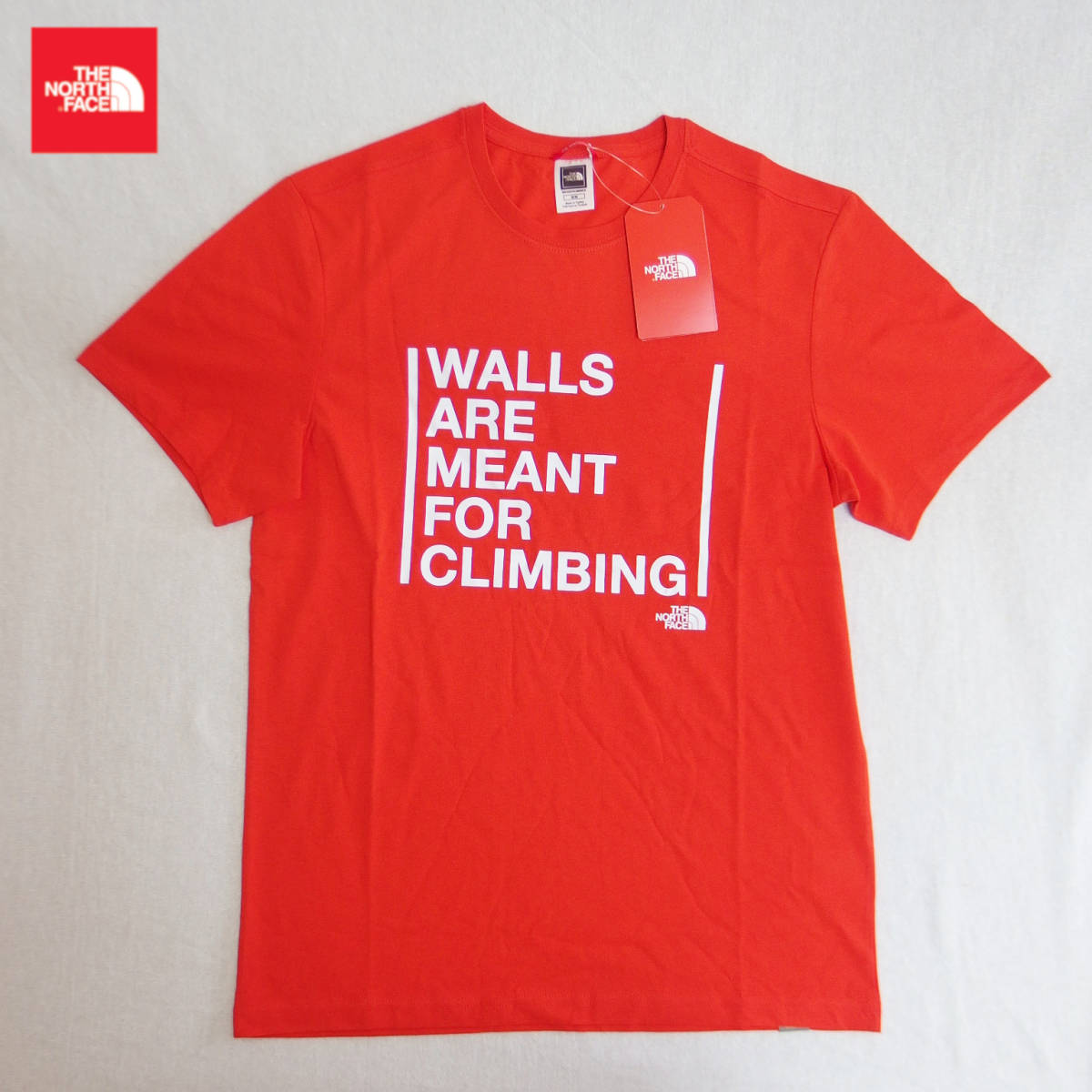 爆買い，人気 Walls Are For Climbing T-Shirt 赤XXL THE NORTH FACE ザ ノース フェイス 売切1円 タグ付き正規品 匿名配送(半袖Tシャツ)｜売買されたオークション情報、yahooの商品情報をアーカイブ公開 - オークファン 男性用