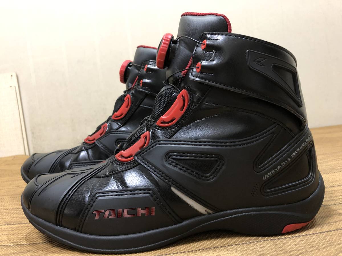RSタイチ　BOA バイクブーツ 黒/赤　サイズ25.5 BOA ラップ エアー TAICHI TAICHI) RSタイチ(RS ライディング : RS