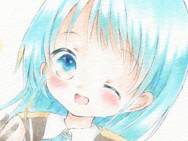 同人手描きイラスト＊艦隊これくしょん　五月雨＊B5