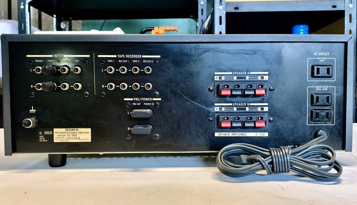 通電確認 SONY ソニー プリメインアンプ TA-3650 1976年頃 ジャンク