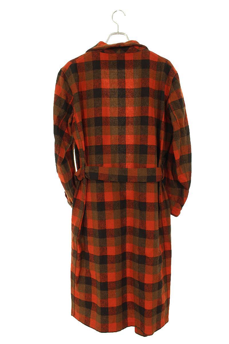 テンダーロイン TENDERLOIN T-GOWN ウール チェック ショールカラー 