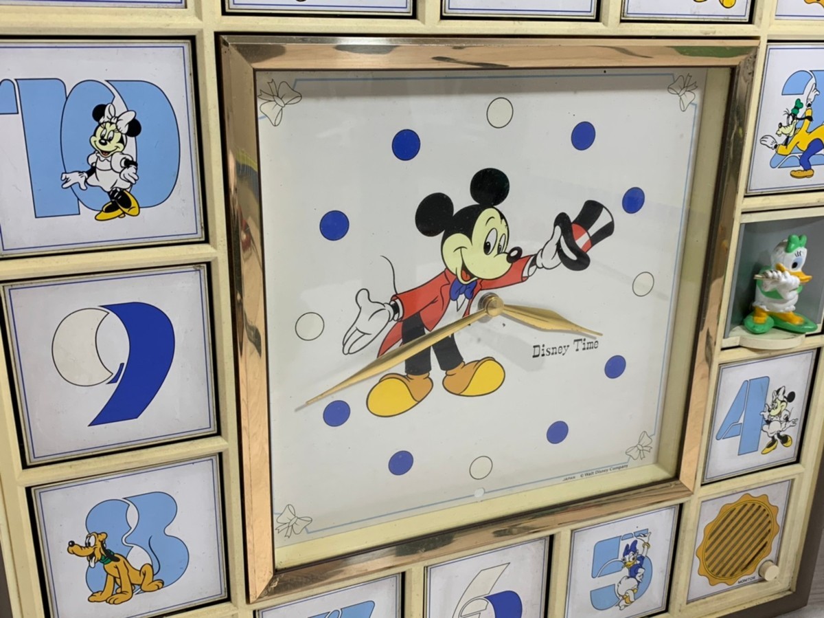 Disc Organetter 20 木製掛時計 ディスク付き　動作未確認 1円スタート 現状品 Disney Time カラクリ時計 掛時計 FW668B