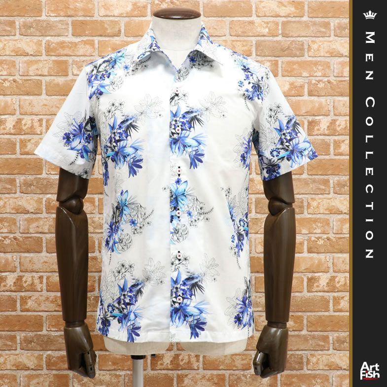 がら 5枚 1円/19春夏/barassi MILANO/46(M)サイズ/イタリー製生地シャツ 日本製
