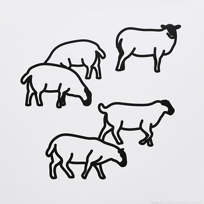 JulianOPIE ジュリアンオピー Sheep2015 2枚セット 村上隆 奈良美智