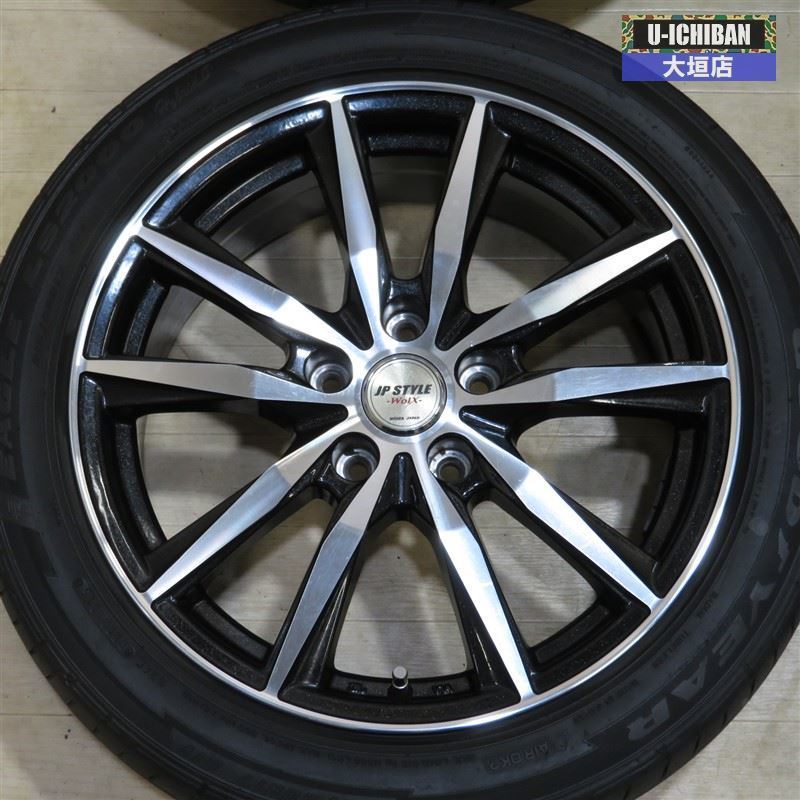 安い！！プリウスα 17インチ タイヤホイールセット JPスタイル 7-17+38 5H114 グッドイヤー LS2000 215/50R17 SAI イプサム にも　002 17インチ プリウスα プリウスα（リム径（インチ）17）（スタッドレスタイヤ 販売中 17インチ中古ホイール＆タイヤセット 安い
