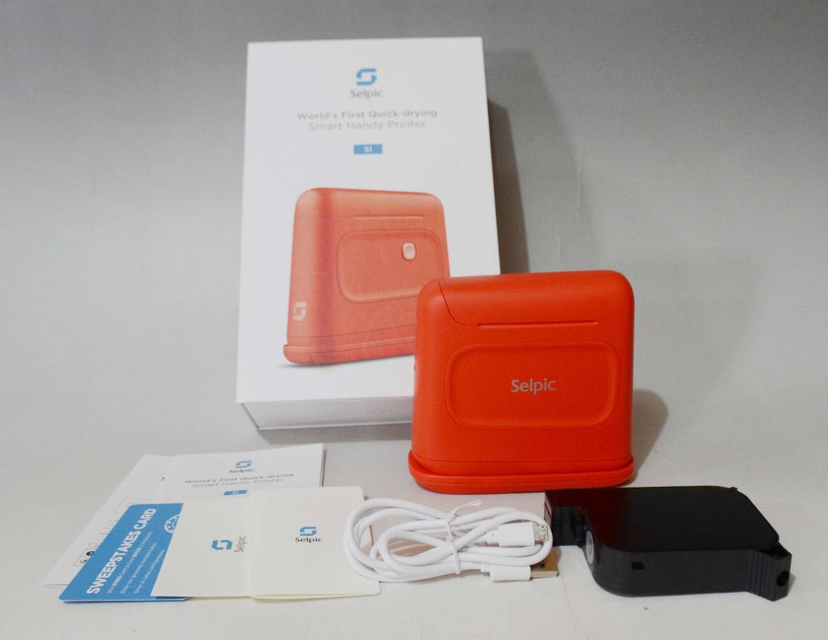 K3462】Selpic S1 Orange/速乾ハンディープリンター/Smart Handy