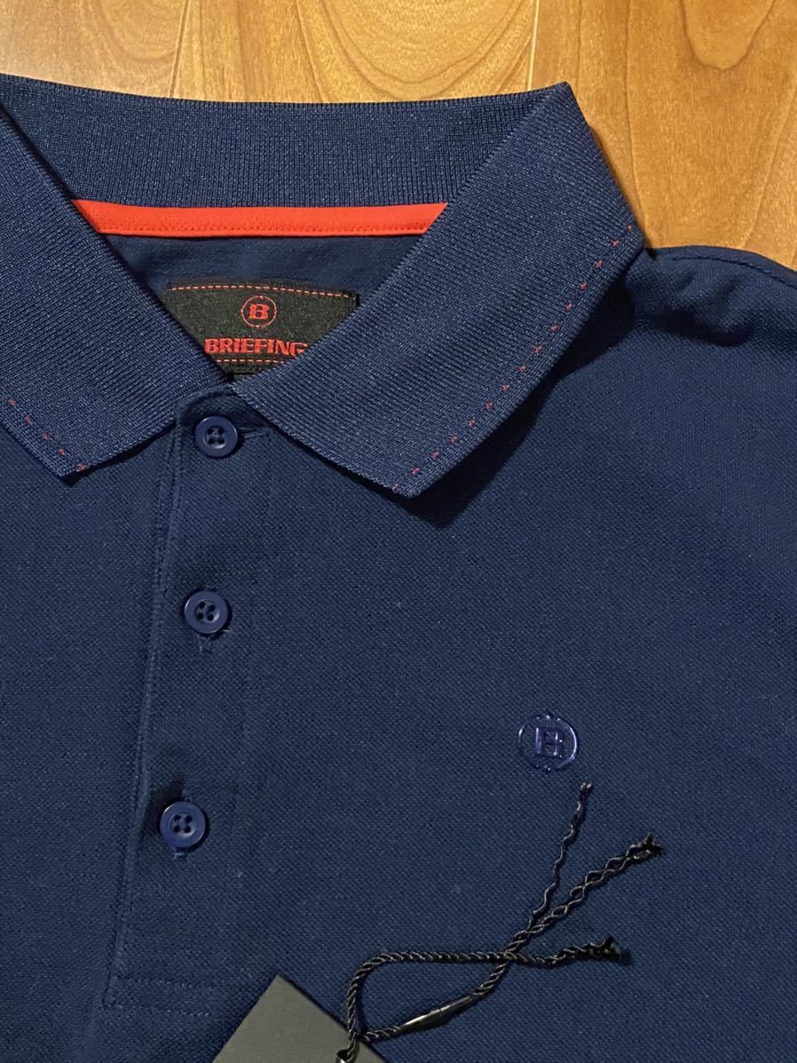 正規店購入 BRIEFING GOLF ポロシャツ 春夏 ネイビー M ブリーフィング