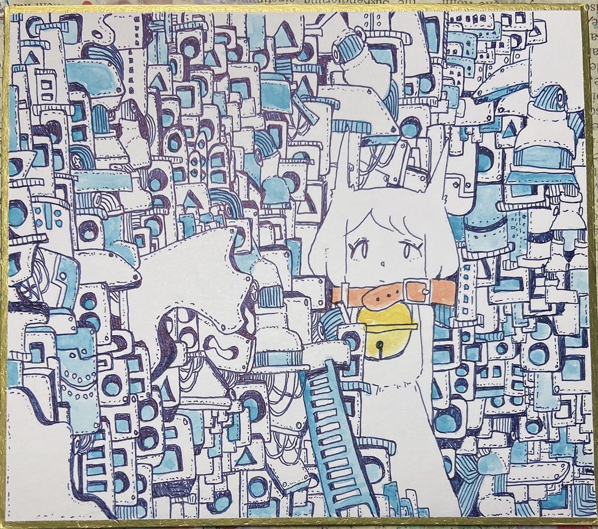 し*こ様 不思議の国のキング ＊時を操る青年とチェシャ猫 ＊手描き