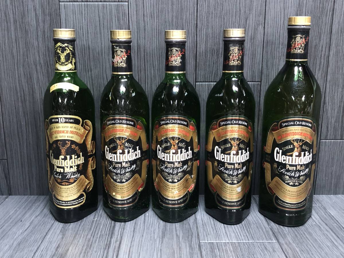 スコッチ5本Glenfiddich グレンフィディック ピュアモルト 特級 750ml