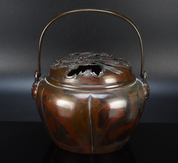 大象耳双龍戯珠香炉 茶道香炉 工芸品 美術品 置物 銅雕持蓮童子圖雙螭龍耳四方大香爐-宇珍國際