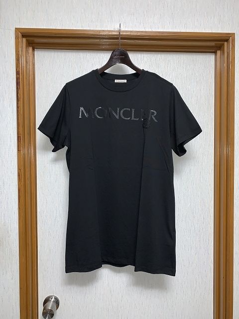 L 新品 19AW MONCLER メタリックロゴ Tシャツ MONCLER モンクレール Tシャツ Cotton-Jersey for LS
