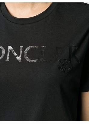 L 新品 19AW MONCLER メタリックロゴ Tシャツ MONCLER モンクレール Tシャツ Cotton-Jersey for LS