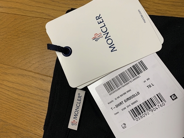 L 新品 19AW MONCLER メタリックロゴ Tシャツ MONCLER モンクレール Tシャツ Cotton-Jersey for LS