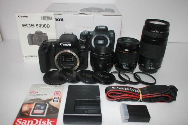 一眼レフカメラ Canon EOS 9000D 標準＆望遠＆単焦点トリプルレンズ