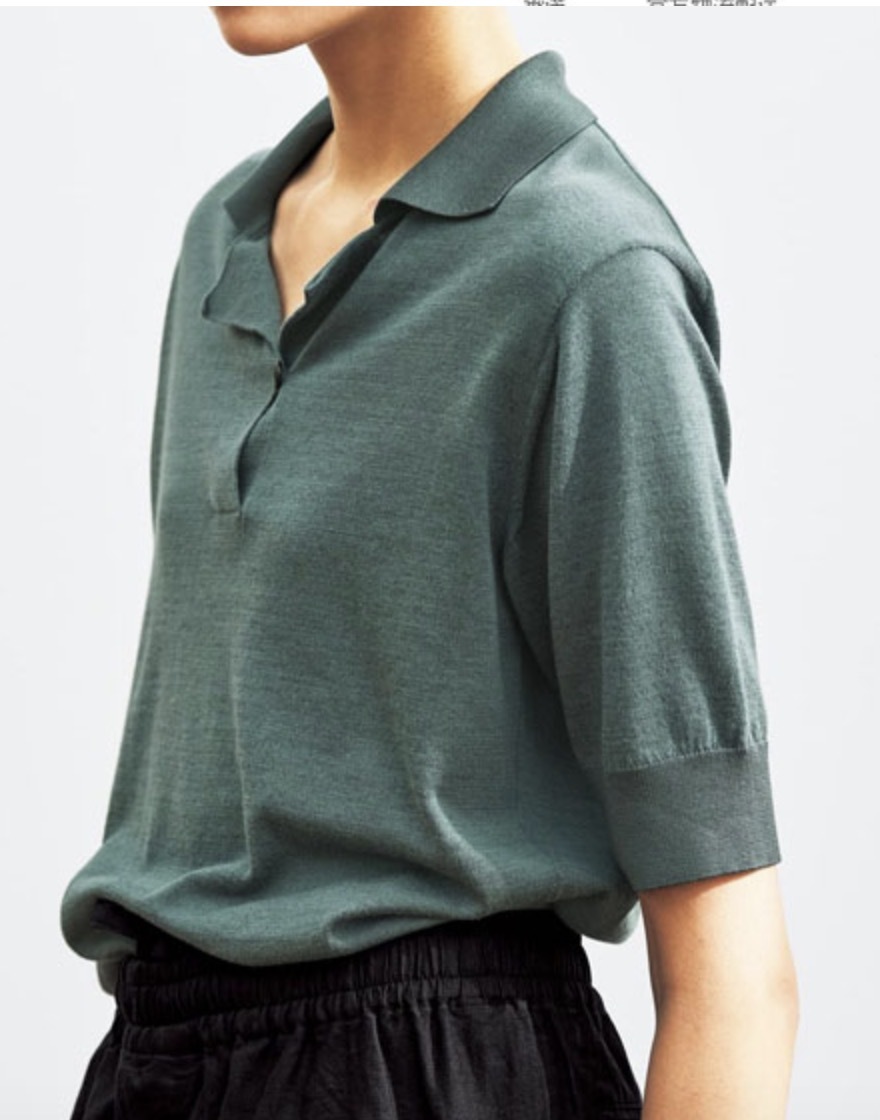 未使用秋 MARGARET HOWELL COTTON SILK POLO マーガレットハウエル M