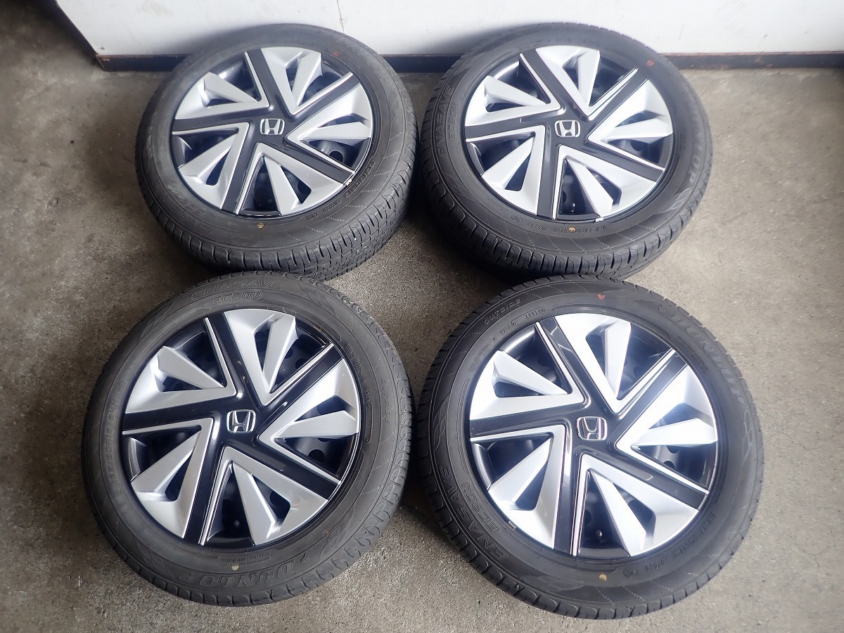 EF625【送料無料185/60R15】ホンダ純正スチール フィット グレイス シャトルなどに 夏タイヤセット ▼15×6J 100/4H ET約50▼